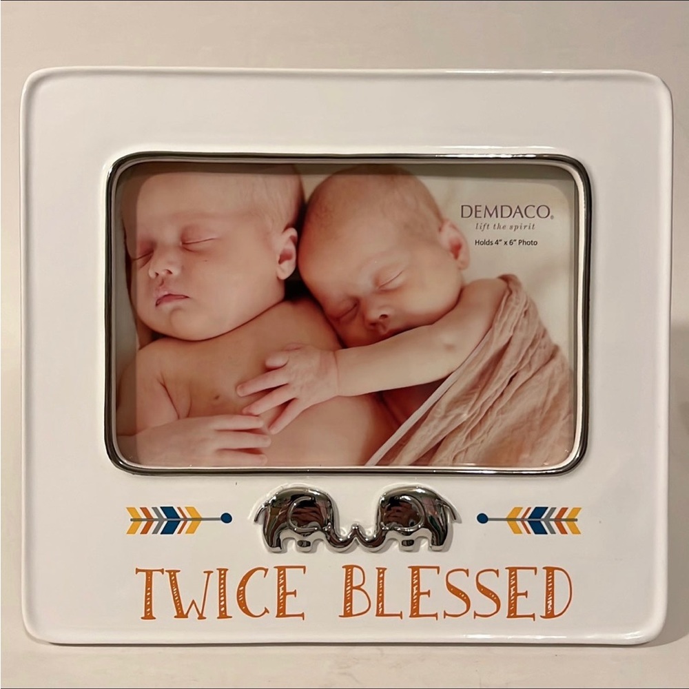 Demdaco Twins Frame ~ Twice Blessed